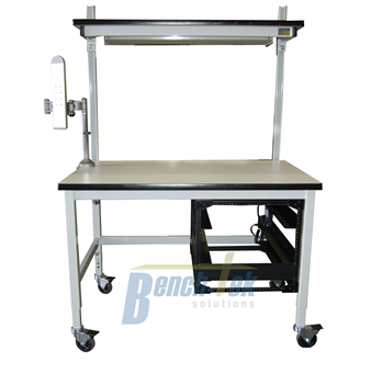 Adjustable Four Leg Mobile Workbench | Bench-Tek Solutions