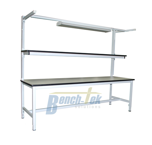 Adjustable Unistrut Workbench With Lamp Bench Tek Solutions