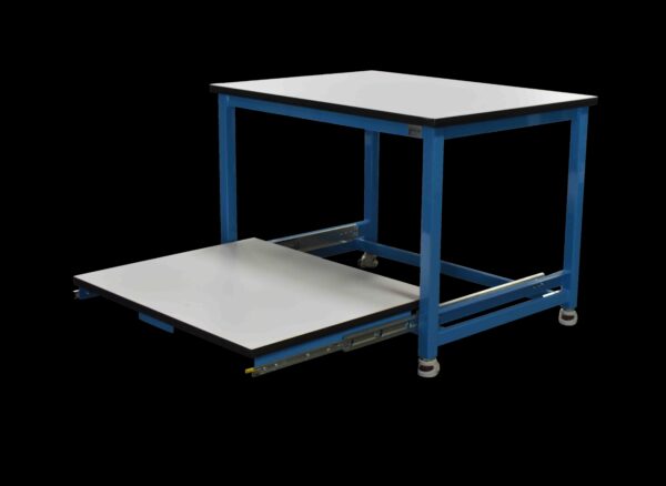 Heavy Duty Equipment Table with Pullout Shelf