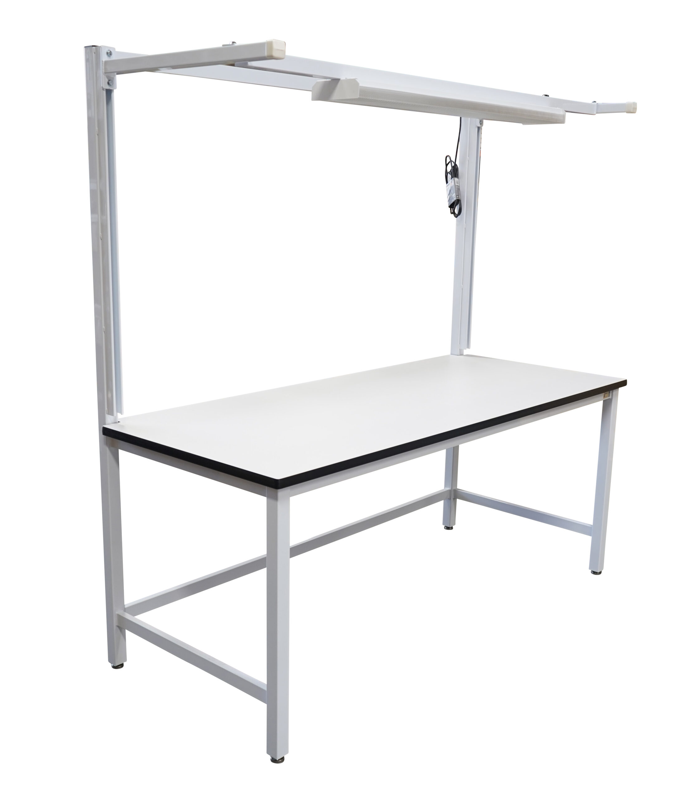 Modular Strut Channel Workbench with Overhead Lightbar