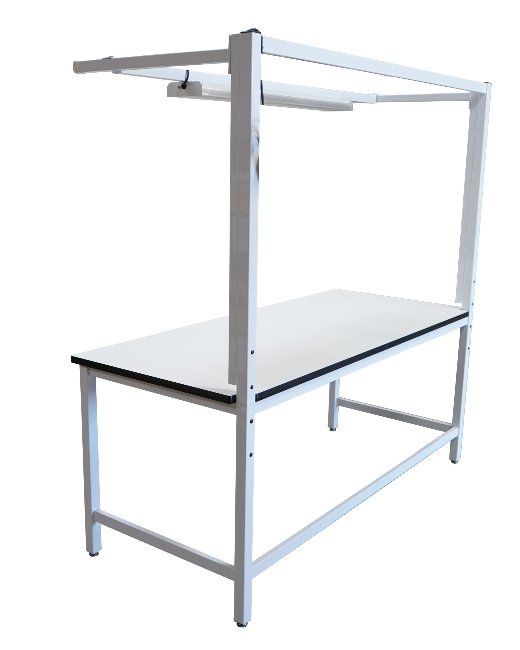 Modular Strut Channel Workbench with Overhead Lightbar