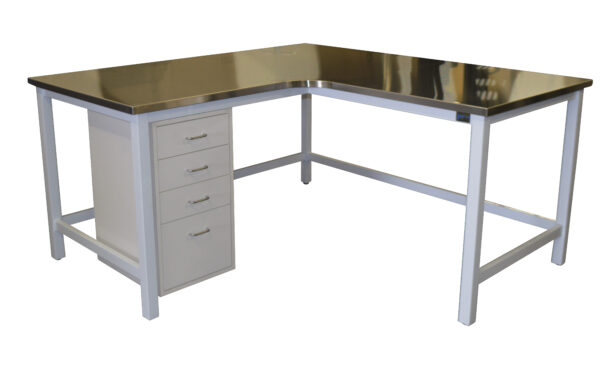 Flat L-Shape Corner Stainless Steel Workbench