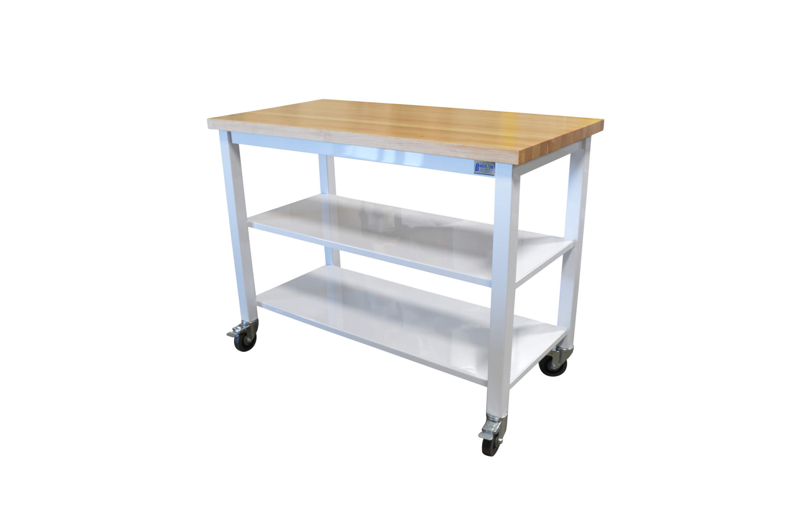 Maple Workbench with 2 Steel Bottom Shelves