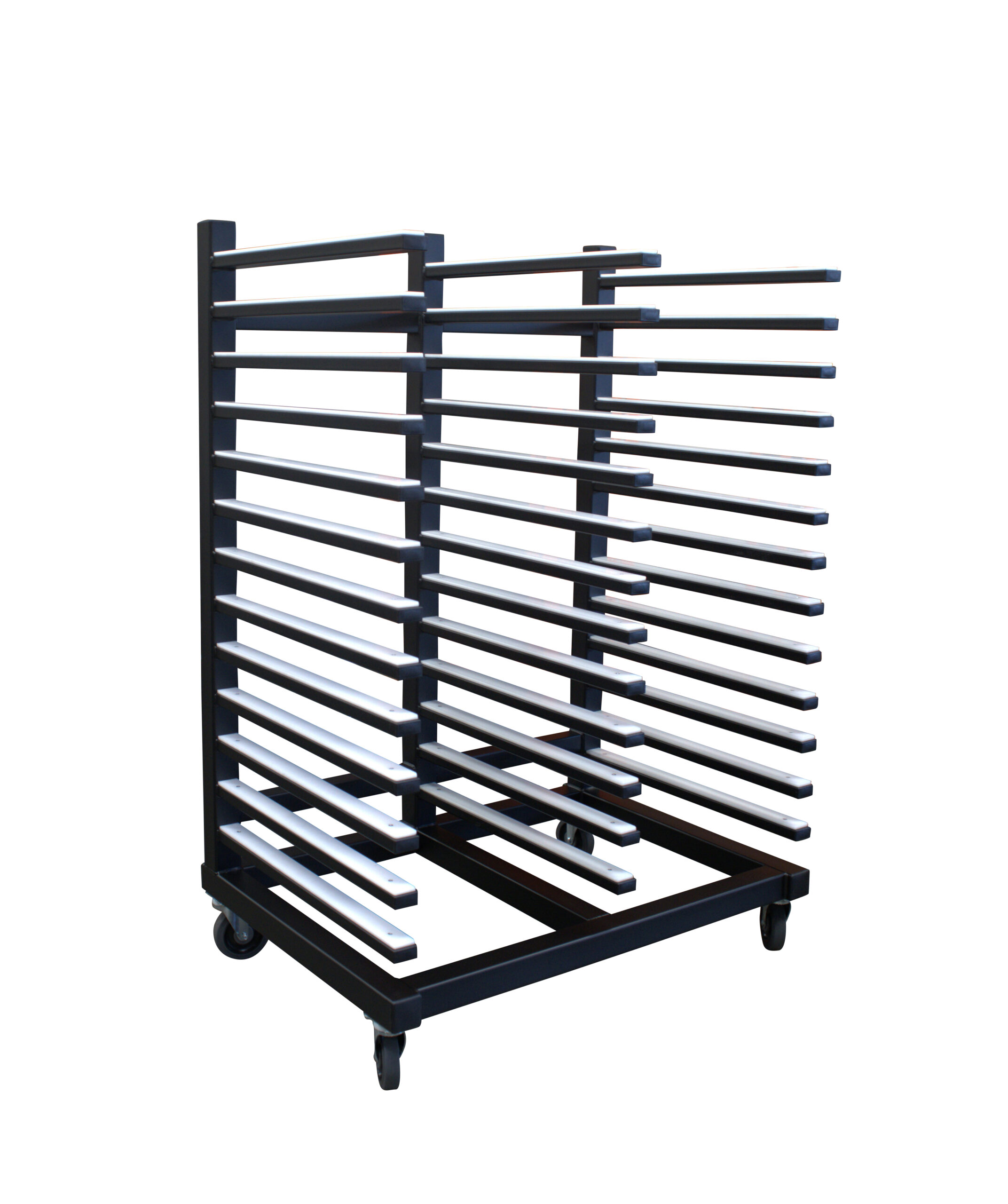 Fully Welded Horizontal Panel Mobile Rack with 13 Levels